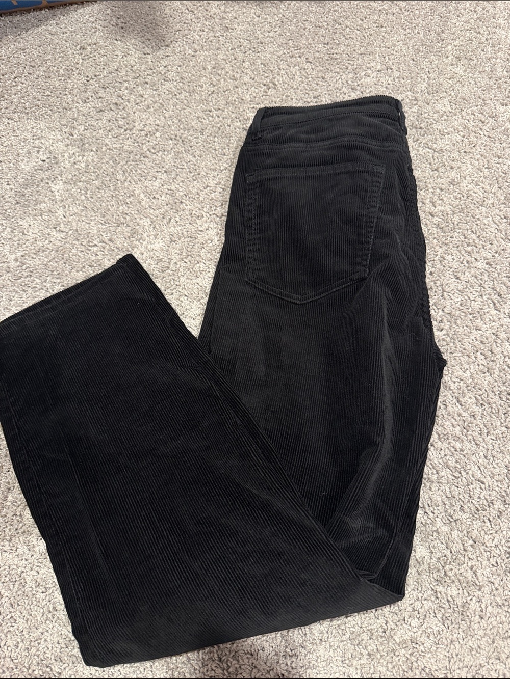 Womens Black Corduroy Pants - Classic Straight Fit - Picture 2 of 3